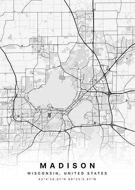 Madison Wisconsin USA City Map