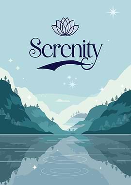 Serenity Mountain Lake Poster