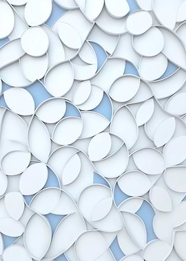 Abstract White and Blue Pattern