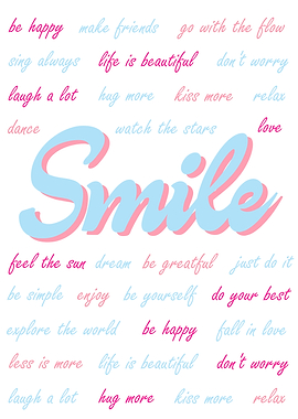 Smile Poster with Positive Quotes