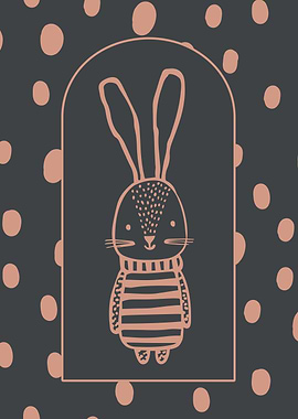 Cute Bunny Illustration Poster