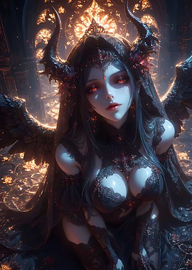 Dark Angel with Horns