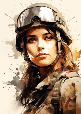 Female Soldier Portrait