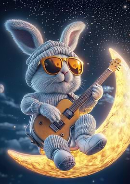 Rabbit’s Lunar Jam Poster