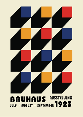 Bauhaus Geometric Poster