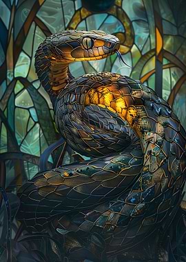 Stained Glass Snake