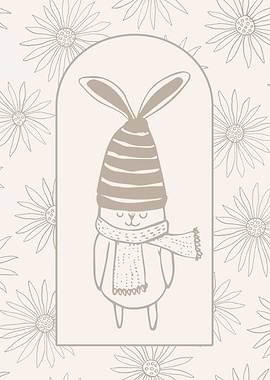 Cute Bunny in Winter