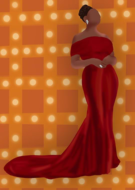 Audra McDonald Red Dress and Lights