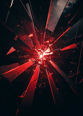 Shattered Glass Abstract