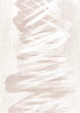 Abstract Beige Brushstrokes One