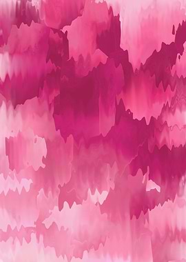 Abstract Pink Waves, Dreamy Fluid Art