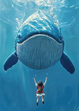 Whale Whisperer Girl Poster