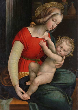 Madonna and Child Painting