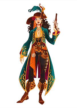 Pirate Captain Illustration