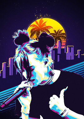 Billie Eilish Retro Art