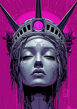 Cyberpunk Statue Of Liberty