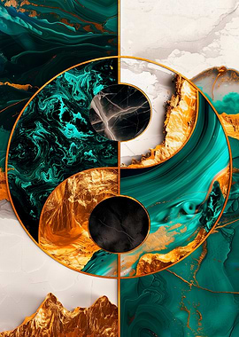 Yin Yang Abstract Art