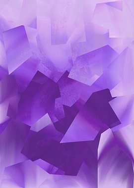 Abstract Purple Geometric Fractals, Radiant Amethyst