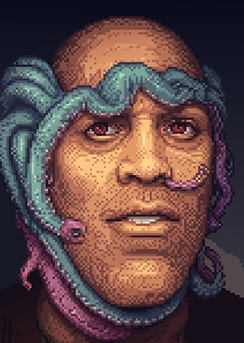 Dwayne Johnson Pixel Art