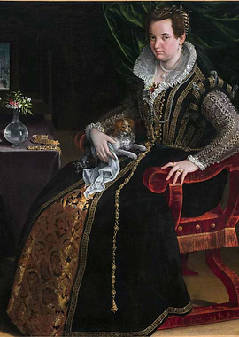 Portrait of a Woman with a Dog