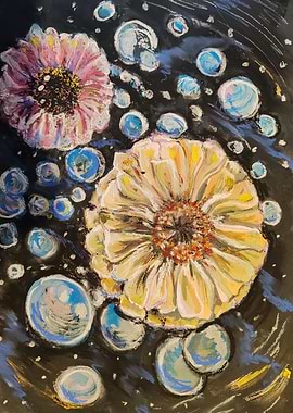 Chrysanthemums and Bubbles