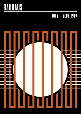 Bauhaus Geometric Poster