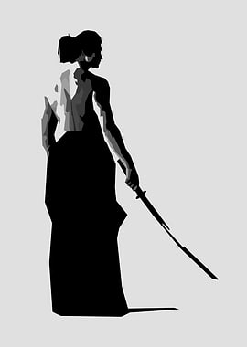 Silhouette of a Samurai