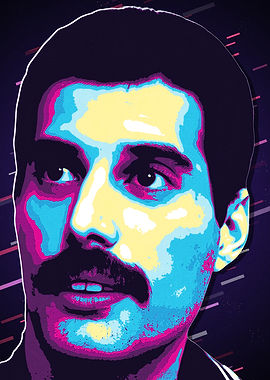 Freddie Mercury Pop Art Portrait