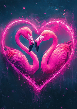 Flamingos in Love