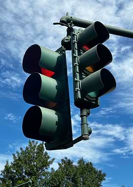 New York Traffic Light Close-up