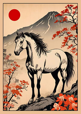Horse Japanese Art