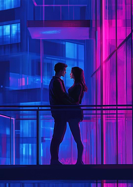 Couple in Neon City
