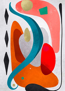 Abstract Art with Colorful Shapes