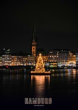 Hamburg nighttime Germany