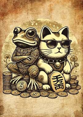 Maneki Neko and Jin Chan, Cool Guardians of Wealth, Success