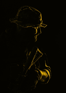 Silhouette of a Soldier