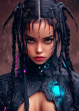 Cyberpunk Woman Portrait