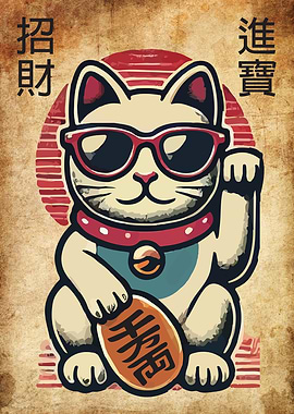 Maneki Neko With Sunglasses, Cool Success