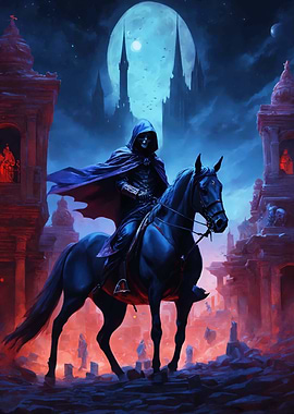 Dark Knight on Horseback