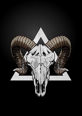 Ram Skull with Triangle
