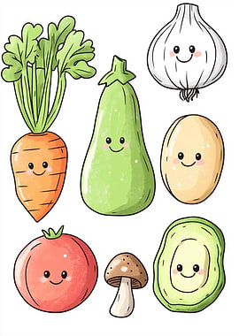 Cute Veggie Friends