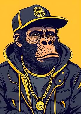 Cool Ape in a Hoodie