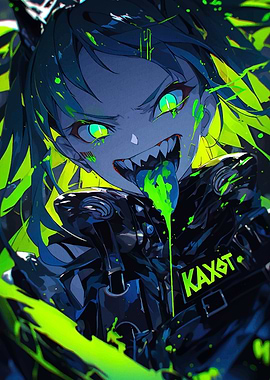 Green-Eyed Anime Girl