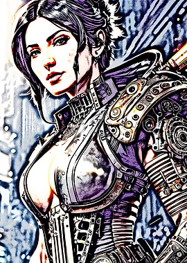 Cyberpunk Female Warrior