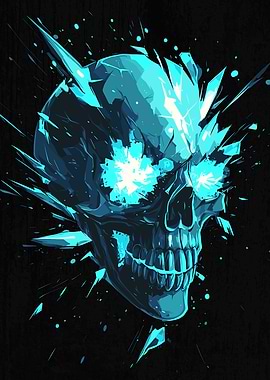 Cyberpunk Crystal Skull