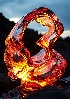 Molten Lava Sculpture