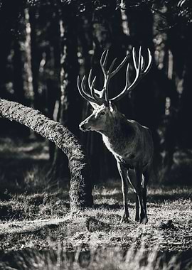 Majestic Deer in Forest