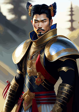 Warrior with Golden Armor