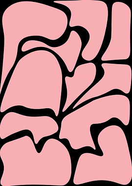 Abstract Pink and White Design