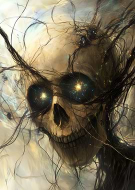 Skull with Glowing Eyes